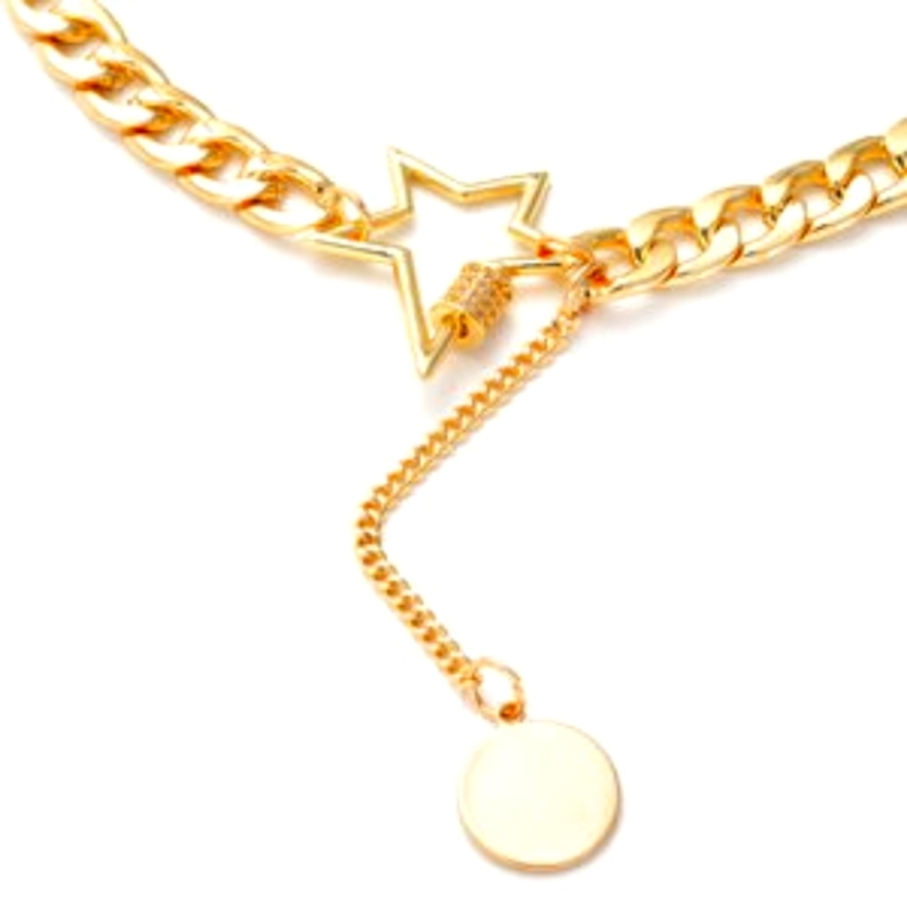 🔥White Austrian Crystal Star Charm Enhancer Necklace (18.50 Inches) in Go… - Picture 4 of 4